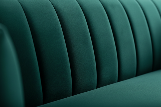 Emerald Velvet Fabric Detail
